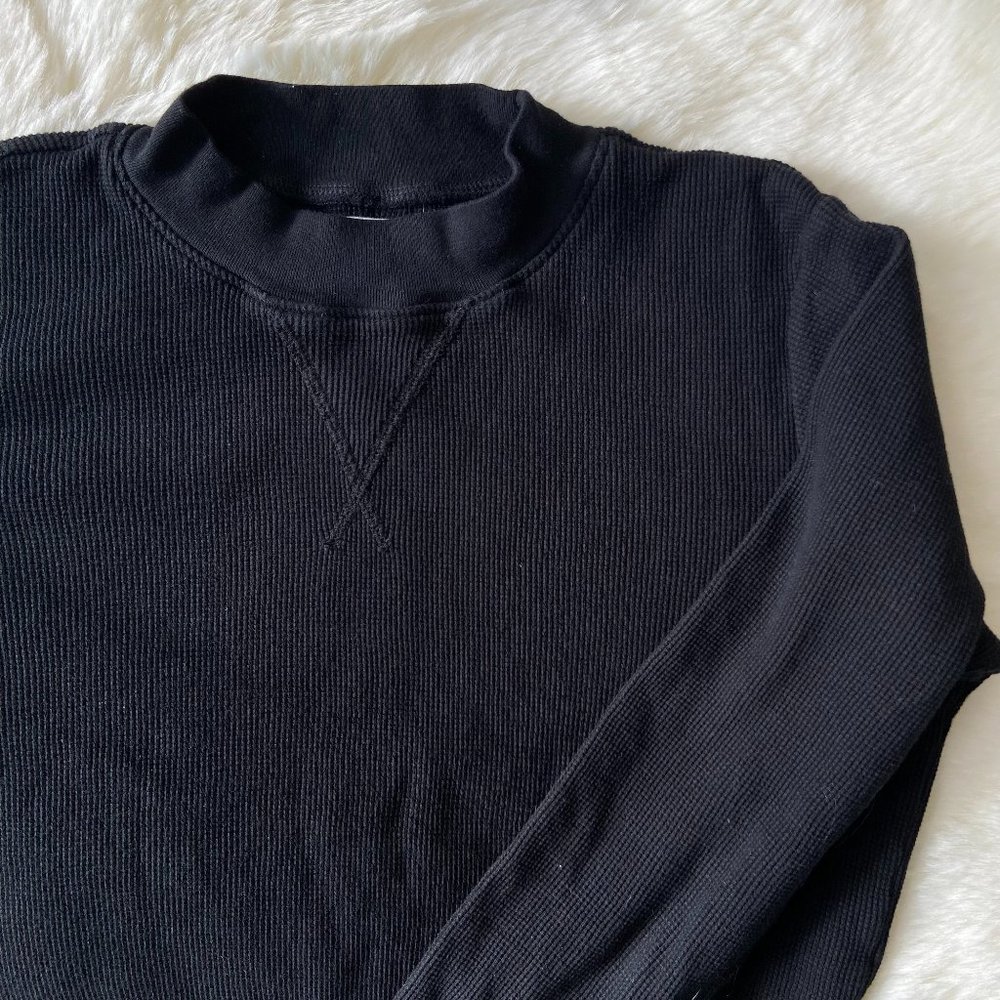 Mate the Label Organic Thermal Boxy Crop Black XS